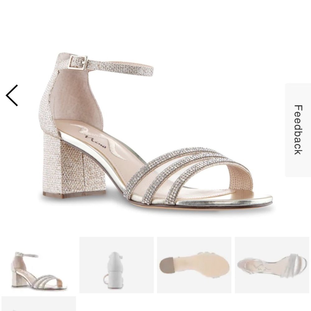 Gold Nina Nagida Heeled Sandal - 8.5